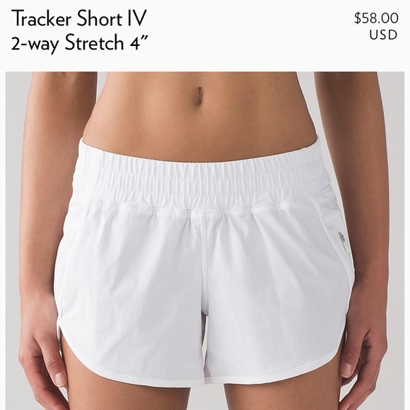 lululemon white running shorts